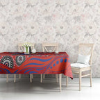 Newcastle Knights Tablecloth Aboriginal Dot Pattern - Rugby Mascot Heritage Pride
