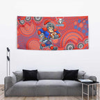 Newcastle Knights Tapestry Aboriginal Dot Pattern - Rugby Mascot Heritage Pride
