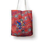 Newcastle Knights Tote Bag Aboriginal Dot Pattern - Rugby Mascot Heritage Pride
