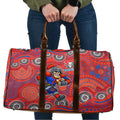 Newcastle Knights Travel Bag Aboriginal Dot Pattern - Rugby Mascot Heritage Pride