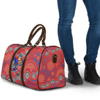 Newcastle Knights Travel Bag Aboriginal Dot Pattern - Rugby Mascot Heritage Pride