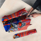Newcastle Knights Umbrella Aboriginal Dot Pattern - Rugby Mascot Heritage Pride