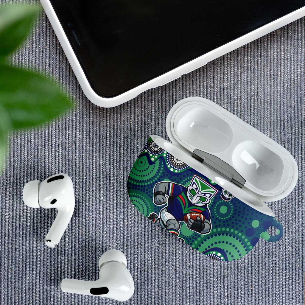 New Zealand Warriors AirPods Case Aboriginal Dot Pattern - Rugby Mascot Heritage Pride