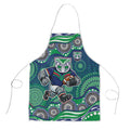 New Zealand Warriors Apron Aboriginal Dot Pattern - Rugby Mascot Heritage Pride