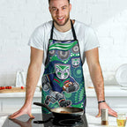New Zealand Warriors Apron Aboriginal Dot Pattern - Rugby Mascot Heritage Pride