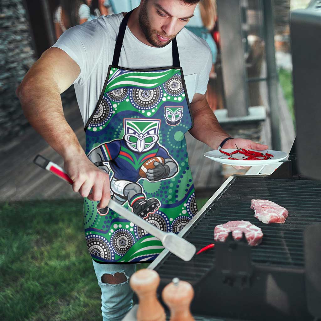 New Zealand Warriors Apron Aboriginal Dot Pattern - Rugby Mascot Heritage Pride