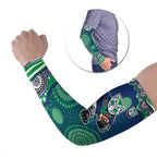 New Zealand Warriors Arm Sleeves Aboriginal Dot Pattern - Rugby Mascot Heritage Pride