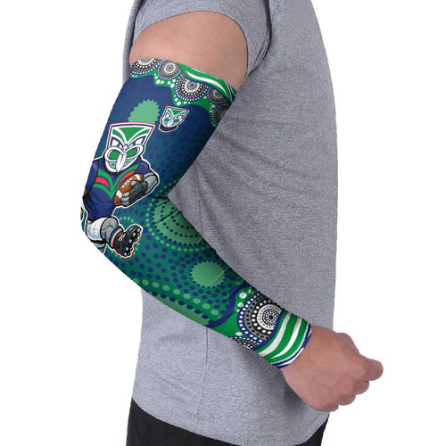 New Zealand Warriors Arm Sleeves Aboriginal Dot Pattern - Rugby Mascot Heritage Pride