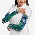 New Zealand Warriors Arm Sleeves Aboriginal Dot Pattern - Rugby Mascot Heritage Pride