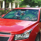 New Zealand Warriors Auto Sun Shade Aboriginal Dot Pattern - Rugby Mascot Heritage Pride