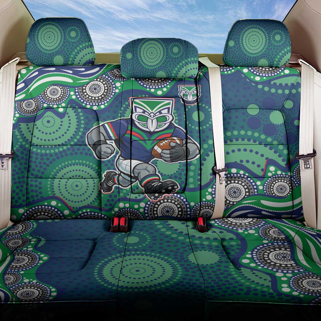 New Zealand Warriors Back Car Seat Cover Aboriginal Dot Pattern - Rugby Mascot Heritage Pride