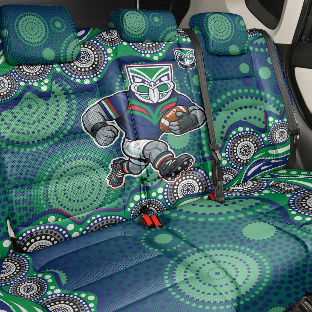 New Zealand Warriors Back Car Seat Cover Aboriginal Dot Pattern - Rugby Mascot Heritage Pride