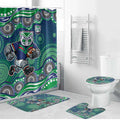 New Zealand Warriors Bathroom Set Aboriginal Dot Pattern - Rugby Mascot Heritage Pride