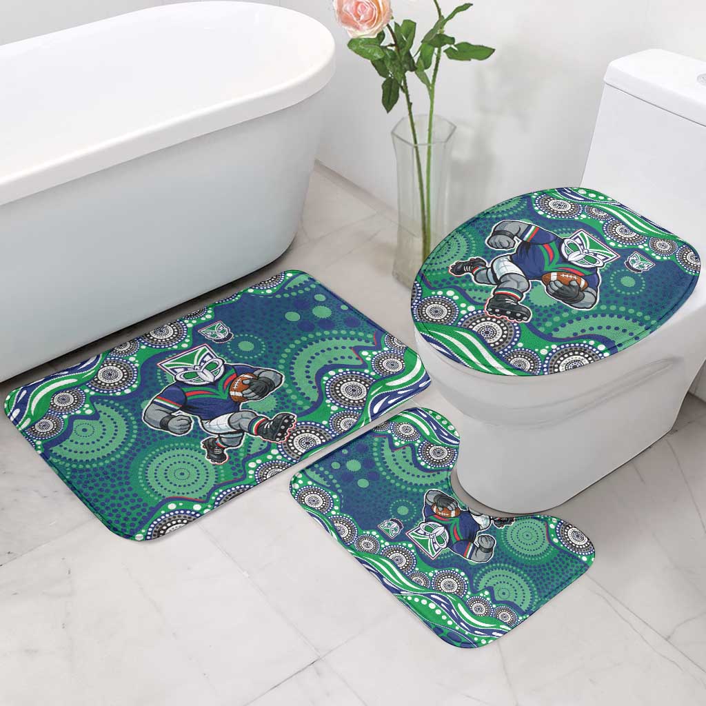 New Zealand Warriors Bathroom Set Aboriginal Dot Pattern - Rugby Mascot Heritage Pride