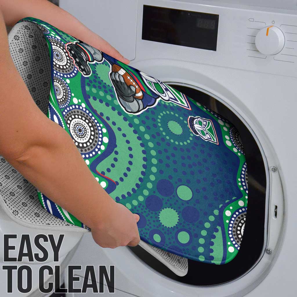 New Zealand Warriors Bathroom Set Aboriginal Dot Pattern - Rugby Mascot Heritage Pride