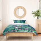 New Zealand Warriors Bedding Set Aboriginal Dot Pattern - Rugby Mascot Heritage Pride