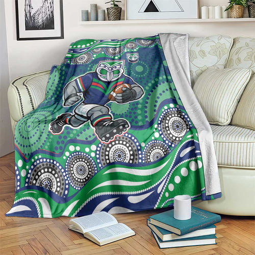 New Zealand Warriors Blanket Aboriginal Dot Pattern - Rugby Mascot Heritage Pride