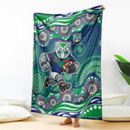 New Zealand Warriors Blanket Aboriginal Dot Pattern - Rugby Mascot Heritage Pride