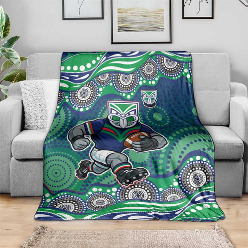 New Zealand Warriors Blanket Aboriginal Dot Pattern - Rugby Mascot Heritage Pride