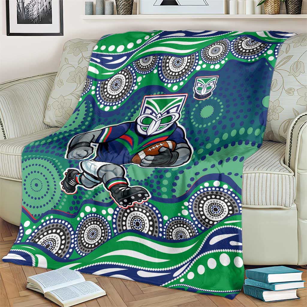 New Zealand Warriors Blanket Aboriginal Dot Pattern - Rugby Mascot Heritage Pride