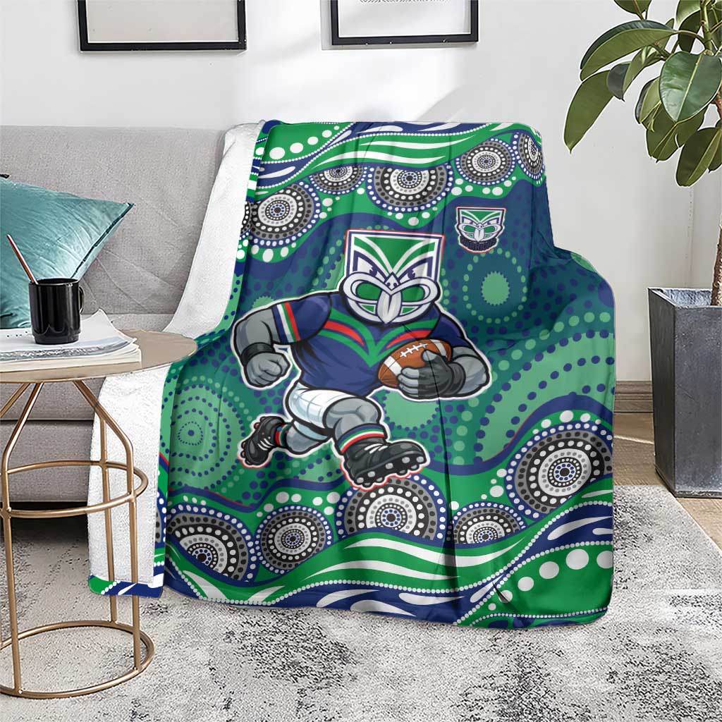 New Zealand Warriors Blanket Aboriginal Dot Pattern - Rugby Mascot Heritage Pride