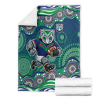 New Zealand Warriors Blanket Aboriginal Dot Pattern - Rugby Mascot Heritage Pride
