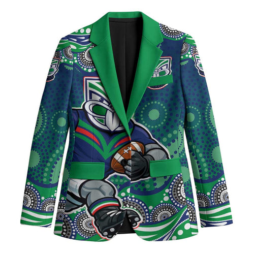 New Zealand Warriors Blazer Aboriginal Dot Pattern - Rugby Mascot Heritage Pride