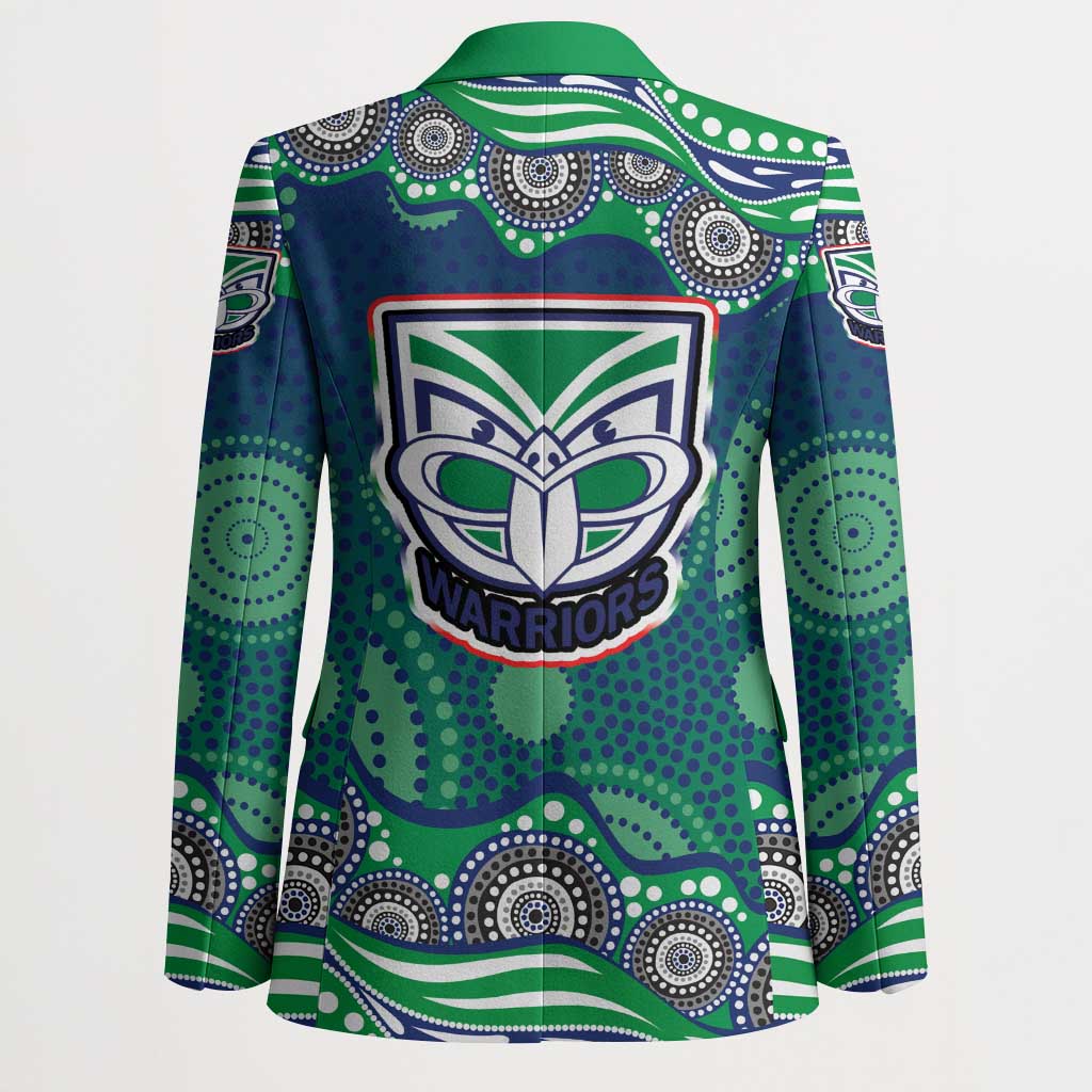 New Zealand Warriors Blazer Aboriginal Dot Pattern - Rugby Mascot Heritage Pride