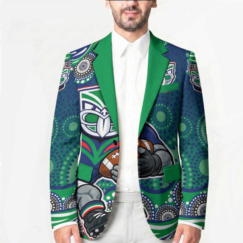 New Zealand Warriors Blazer Aboriginal Dot Pattern - Rugby Mascot Heritage Pride
