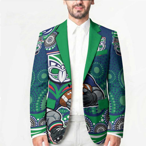 New Zealand Warriors Blazer Aboriginal Dot Pattern - Rugby Mascot Heritage Pride