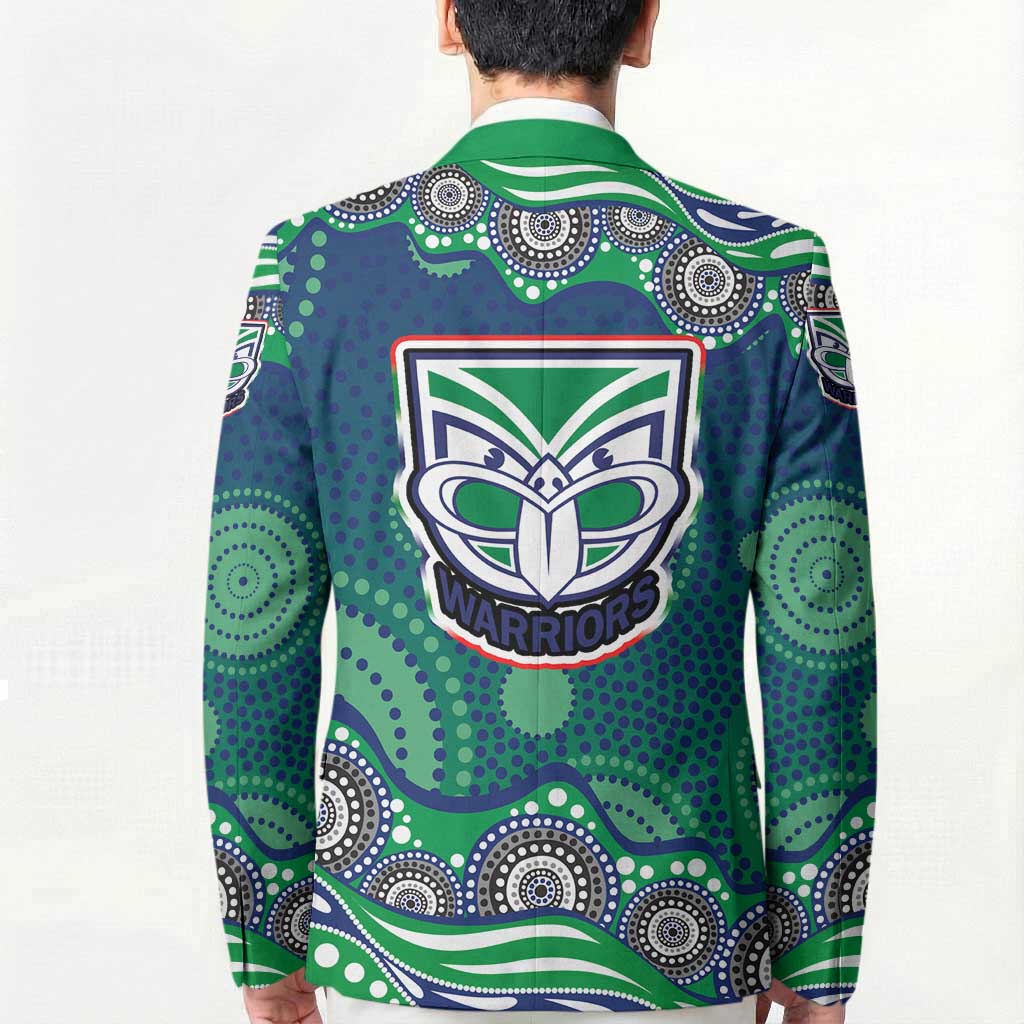 New Zealand Warriors Blazer Aboriginal Dot Pattern - Rugby Mascot Heritage Pride