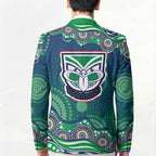 New Zealand Warriors Blazer Aboriginal Dot Pattern - Rugby Mascot Heritage Pride