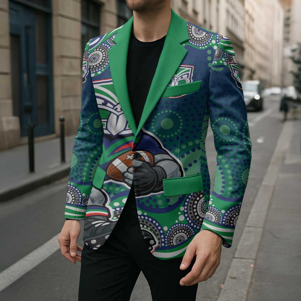 New Zealand Warriors Blazer Aboriginal Dot Pattern - Rugby Mascot Heritage Pride