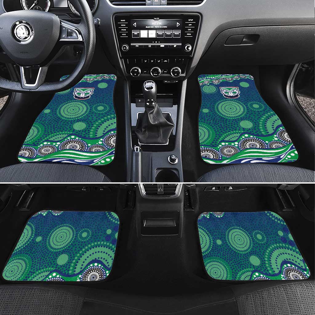 New Zealand Warriors Car Mats Aboriginal Dot Pattern - Rugby Mascot Heritage Pride