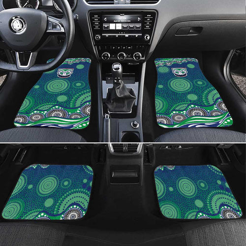 New Zealand Warriors Car Mats Aboriginal Dot Pattern - Rugby Mascot Heritage Pride
