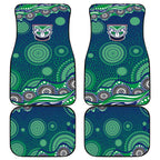 New Zealand Warriors Car Mats Aboriginal Dot Pattern - Rugby Mascot Heritage Pride