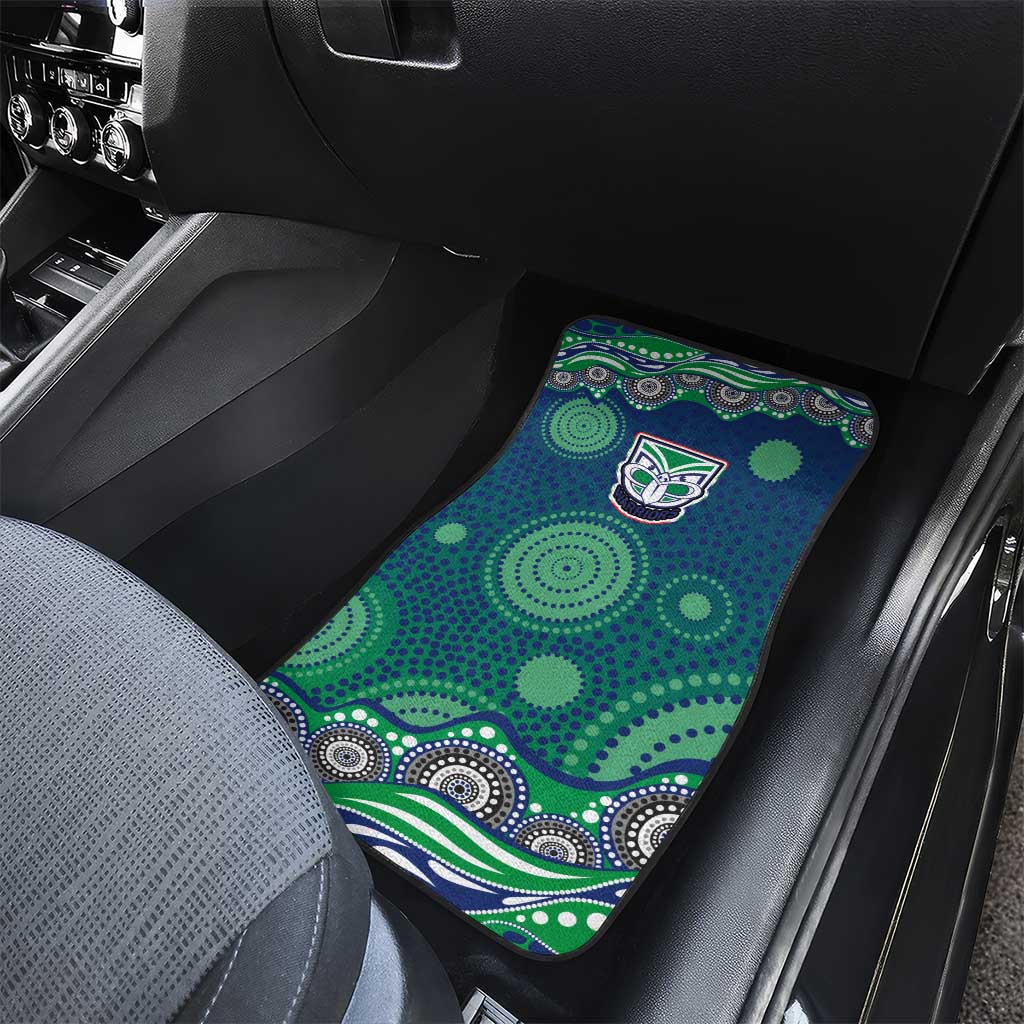 New Zealand Warriors Car Mats Aboriginal Dot Pattern - Rugby Mascot Heritage Pride