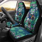 New Zealand Warriors Car Seat Cover Aboriginal Dot Pattern - Rugby Mascot Heritage Pride
