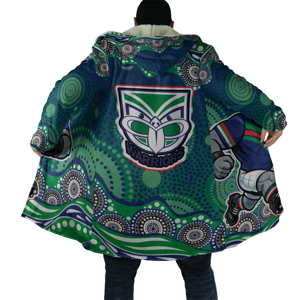New Zealand Warriors Cloak Aboriginal Dot Pattern - Rugby Mascot Heritage Pride