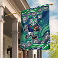 New Zealand Warriors Garden Flag Aboriginal Dot Pattern - Rugby Mascot Heritage Pride