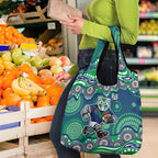 New Zealand Warriors Grocery Bag Aboriginal Dot Pattern - Rugby Mascot Heritage Pride