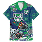 New Zealand Warriors Hawaiian Shirt Aboriginal Dot Pattern - Rugby Mascot Heritage Pride