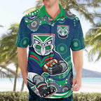 New Zealand Warriors Hawaiian Shirt Aboriginal Dot Pattern - Rugby Mascot Heritage Pride
