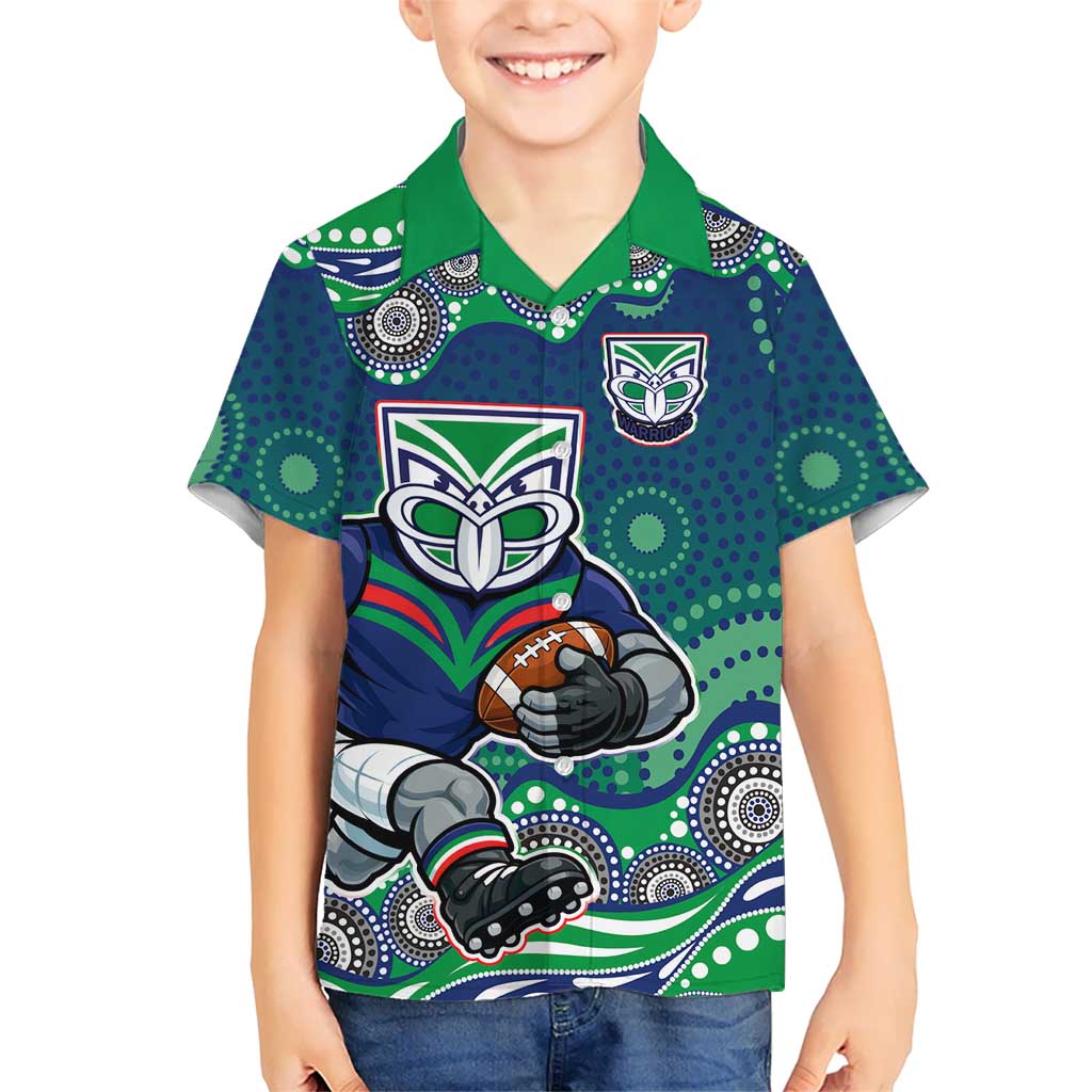 New Zealand Warriors Hawaiian Shirt Aboriginal Dot Pattern - Rugby Mascot Heritage Pride