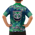 New Zealand Warriors Hawaiian Shirt Aboriginal Dot Pattern - Rugby Mascot Heritage Pride