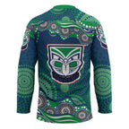 New Zealand Warriors Hockey Jersey Aboriginal Dot Pattern - Rugby Mascot Heritage Pride