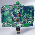 New Zealand Warriors Hooded Blanket Aboriginal Dot Pattern - Rugby Mascot Heritage Pride