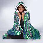 New Zealand Warriors Hooded Blanket Aboriginal Dot Pattern - Rugby Mascot Heritage Pride