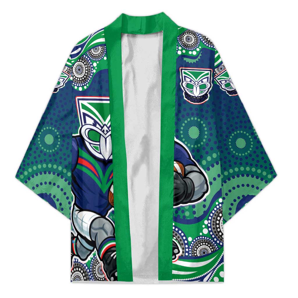 New Zealand Warriors Kimono Aboriginal Dot Pattern - Rugby Mascot Heritage Pride