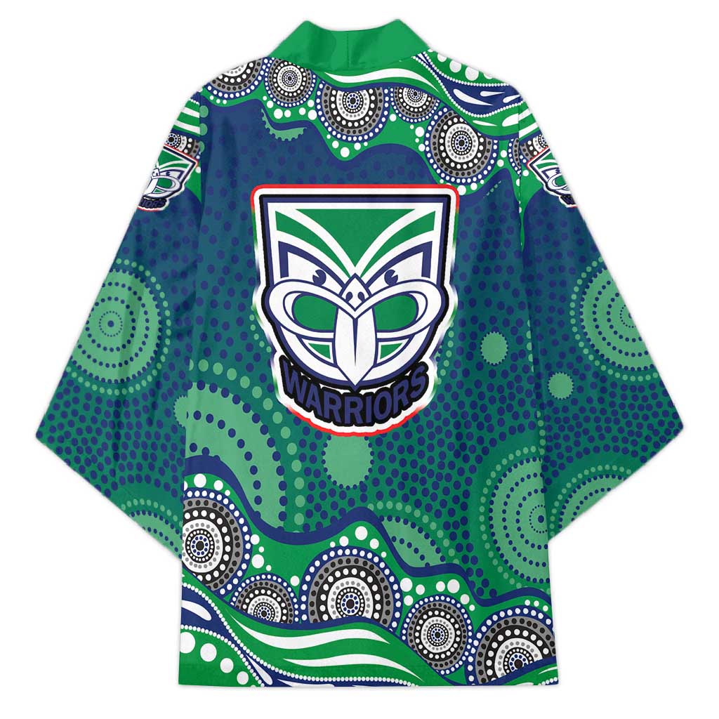 New Zealand Warriors Kimono Aboriginal Dot Pattern - Rugby Mascot Heritage Pride